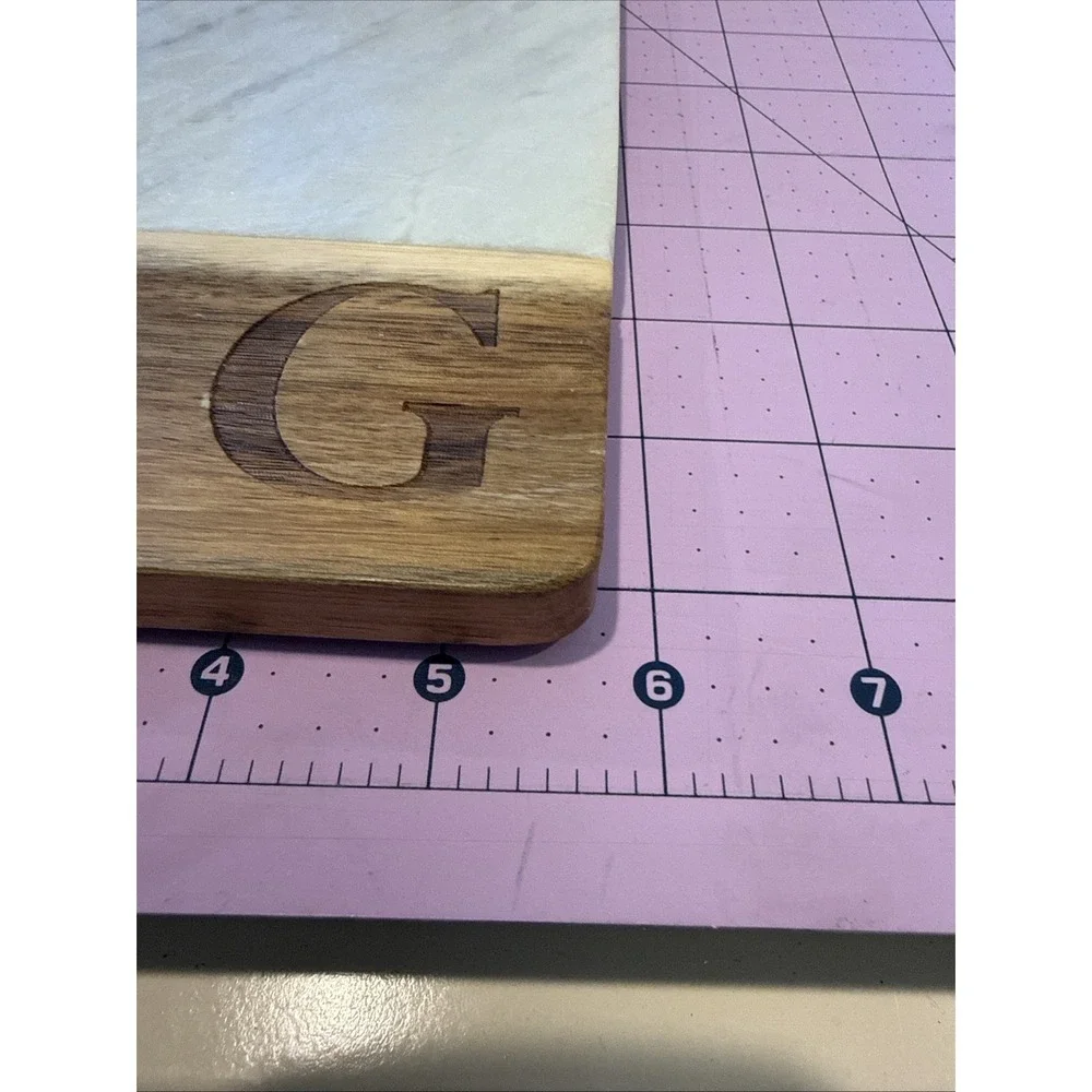 Marble & Wood Cheese Bread Charcuterie Board‎ Initial Letter G